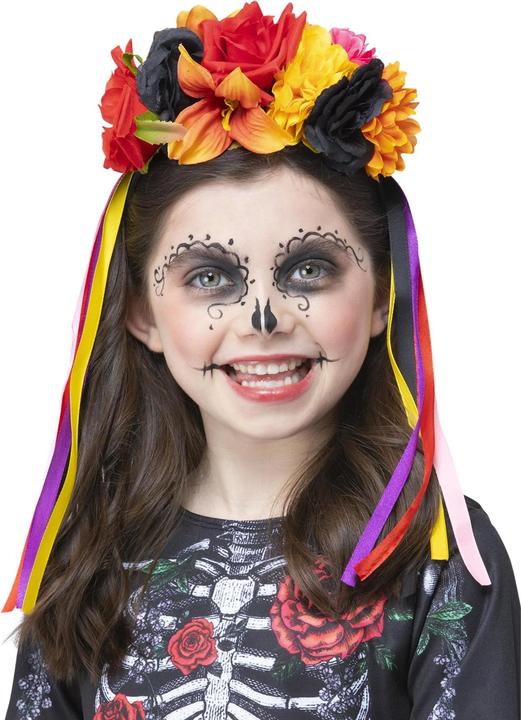 Actual product image Smiffys Girls Roses Day Of The Dead Headband