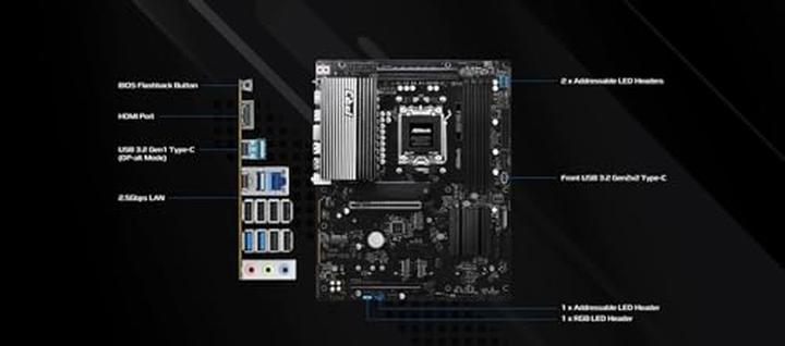 Produktbild AsRock B850 Pro-A (AM5, AMD B850, ATX)