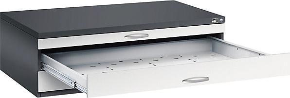 Produktbild C+P CP 7200 Planschrank lichtgrau, enzianblau 3 Schubladen 135,0 x 96,0 x 42,0 cm (135 x 96 x 42 cm)