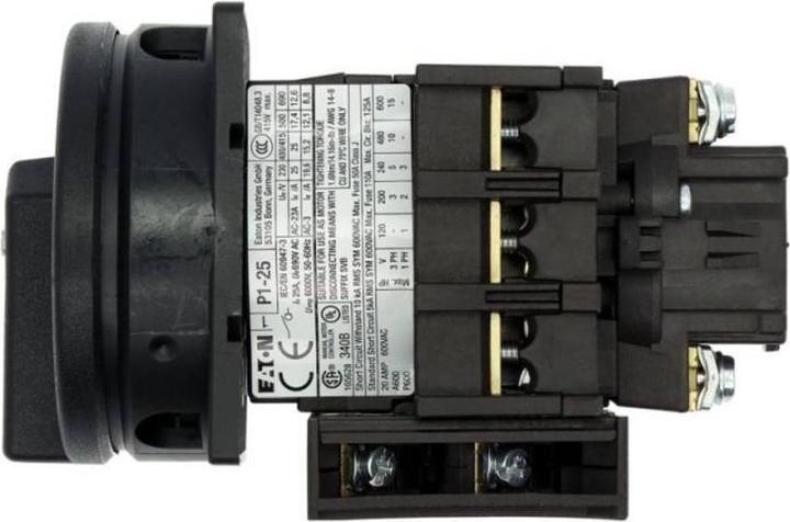 Produktbild Eaton Main switch, 3-pole + 1 NO + 1 NC, 25 A