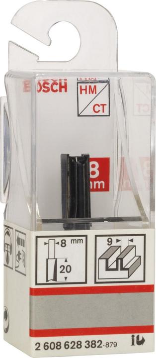 Actual product image Bosch Professional Zubehör Groove cutter, 8 mm, D1 9 mm, L 19.6 mm, G 51 mm. For hand milling cutters