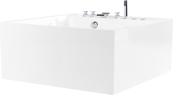 Immagine prodotto Beliani Vasca idromassaggio freestanding bianca quadrata 130 x 130 cm TAHUA (339 l, 130 cm)