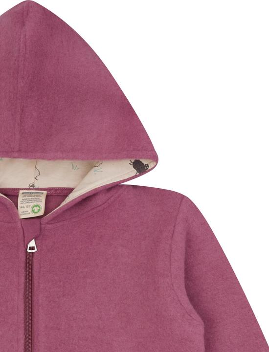 Immagine prodotto loud + proud Kinder Wollfleece-Jacke mit Kapuze (146, 152)