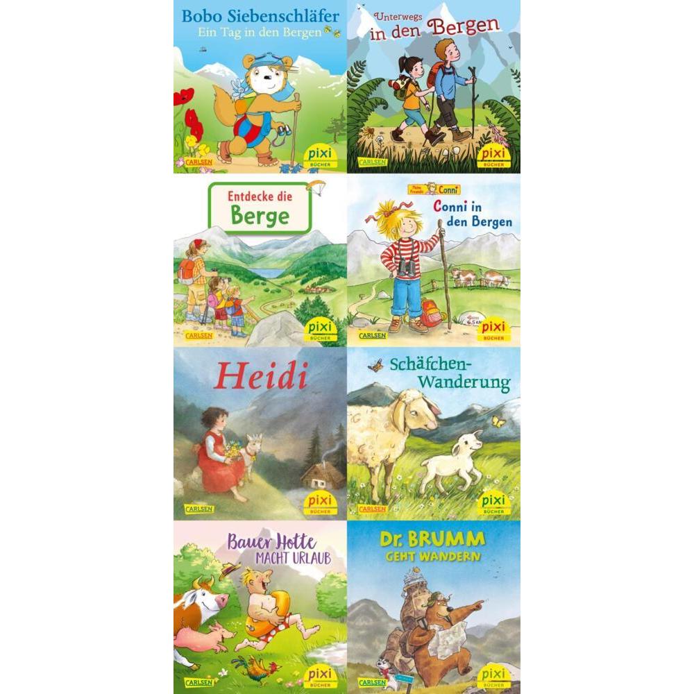 Pixi-8er-Set 301: Mit Pixi in den Bergen (8x1 Exemplar), 8 Teile, Kinderbücher von Diverse