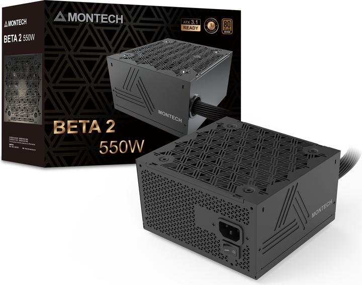 Montech BETA 2 80 PLUS Bronze Netzteil, ATX 3.1 - 550 Watt, schwarz (550 W)