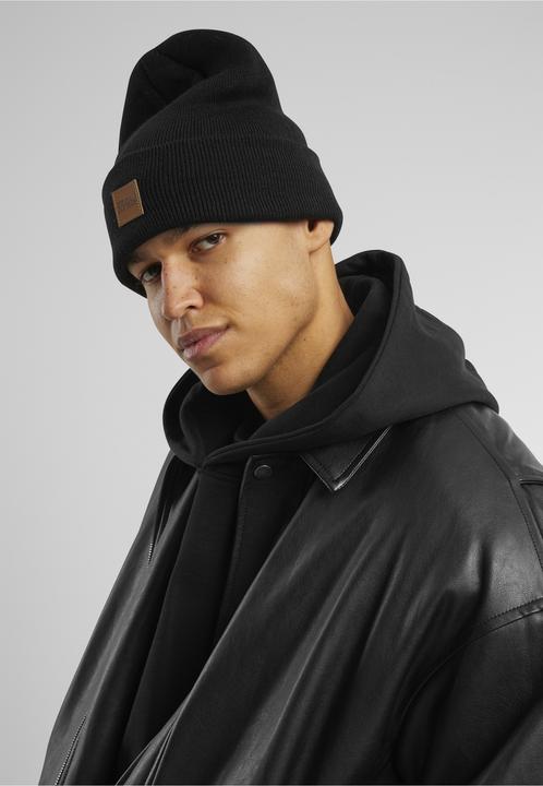 Produktbild Urban Classics Leatherpatch Long Beanie (One Size)