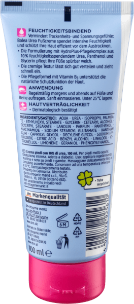 Produktbild dm Balea Fusscreme mit 10% Urea (Fusscrème & Fussgel, 100 ml)