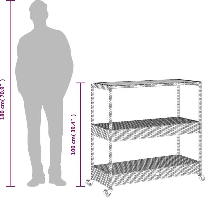 Actual product image vidaXL Barwagen