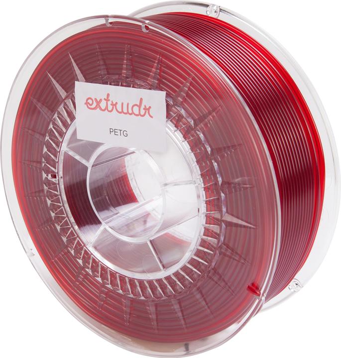 Actual product image Extrudr PETG Red Translucent 2.85 mm 1.100 g (PETG, 2.85 mm)