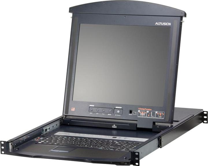 Produktbild Aten KL1516AM KVM-Switch, 43cm TFT, VGA, PS/2-USB über Kat 5, 16 Port, DE-Layout