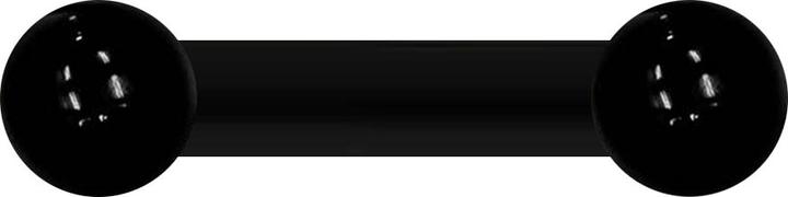Immagine prodotto Star Piercing Barbell schwarz mit zwei Kugeln (Materiale sintetico, senza ottone)