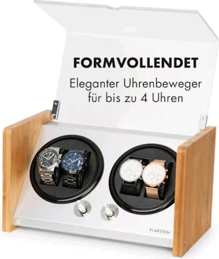Actual product image Klarstein Hanoi 4 Watchwinder Bamboo (4 x)