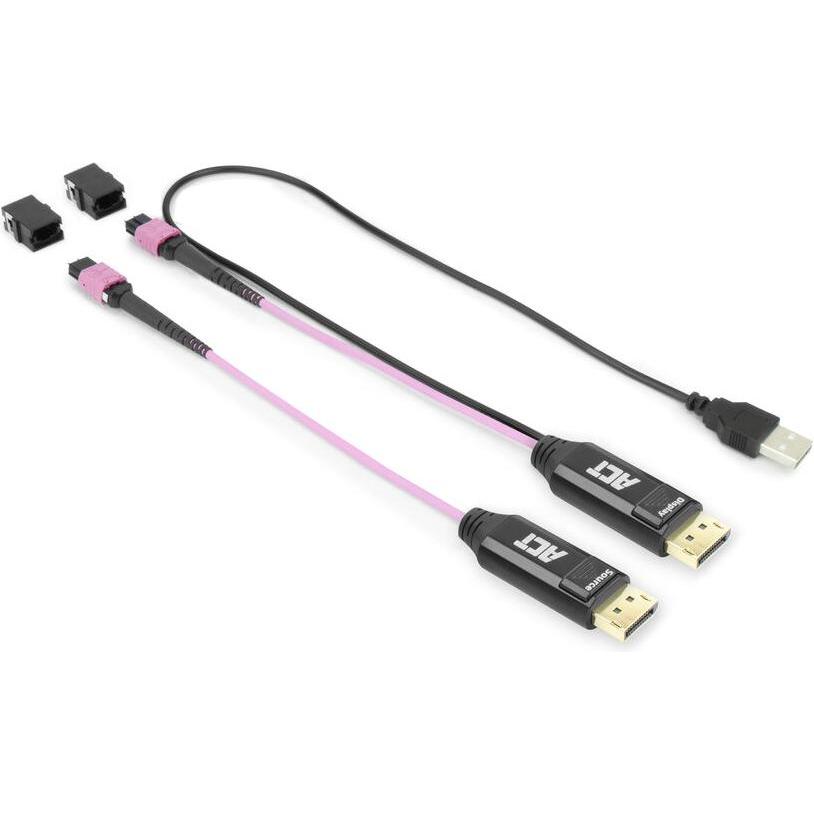 ACT DisplayPort to MTP/MPO adapter set to extend a DisplayPort connection up to 8K@60Hz (DisplayPort), Video Kabel