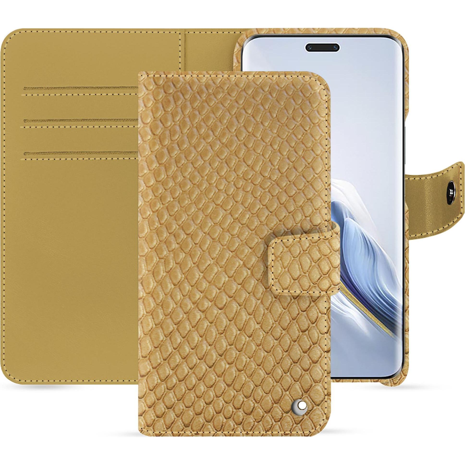 Noreve Lederschutzhülle Honor Magic6 Pro (Honor Magic6 Pro), Smartphone Hülle, Beige