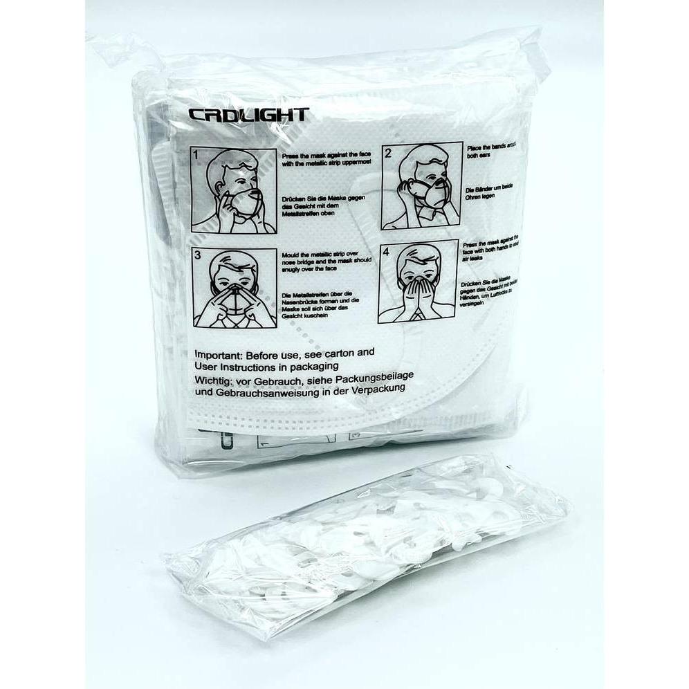CRD Light CRDFFP2 Feinstaubmaske ohne Ventil FFP2 25 St. DIN EN 149:2001 + A1:2 (FFP2, 25x) (CRDFFP2)