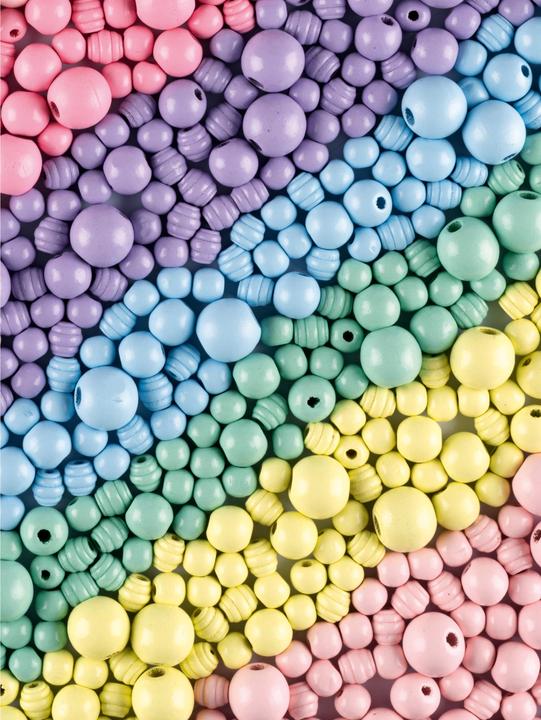 Actual product image Folia Holzperlen Pastel 1000g