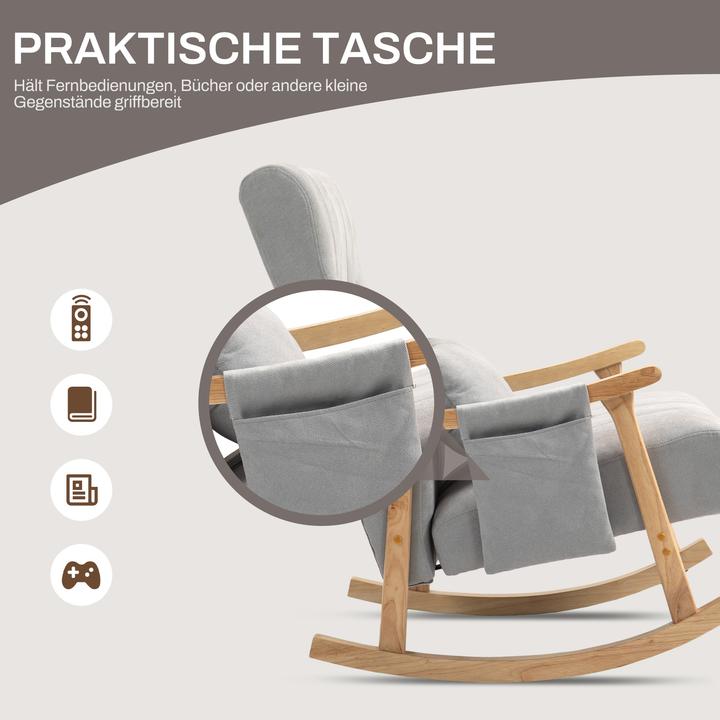 Immagine prodotto Homcom Schaukelstuhl Polyester Grau