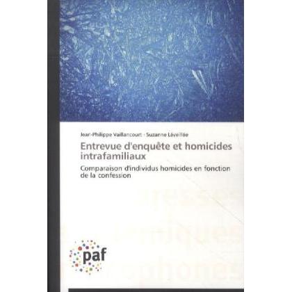 Entrevue d'enquête et homicides intrafamiliaux, Sachbücher