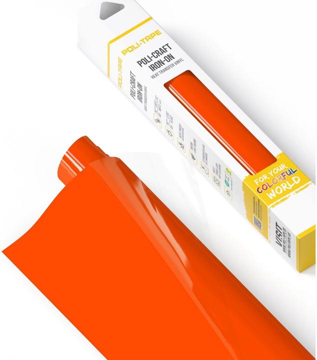 Produktbild Poli-tape Aufbügelfolie Poli-Flex turbo, 30.5 x 122 cm, Orange