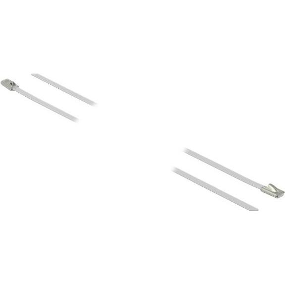 Delock, Kabelbinder, Edelstahlkabelbinder 400x4,6 10 Stk. (Metallkabelbinder, 400 mm, 10 Stk.)