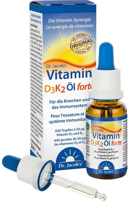 Image du produit Dr. Jacob's Huile D3K2 forte (1 pièce(s), Gouttes, 71 g)