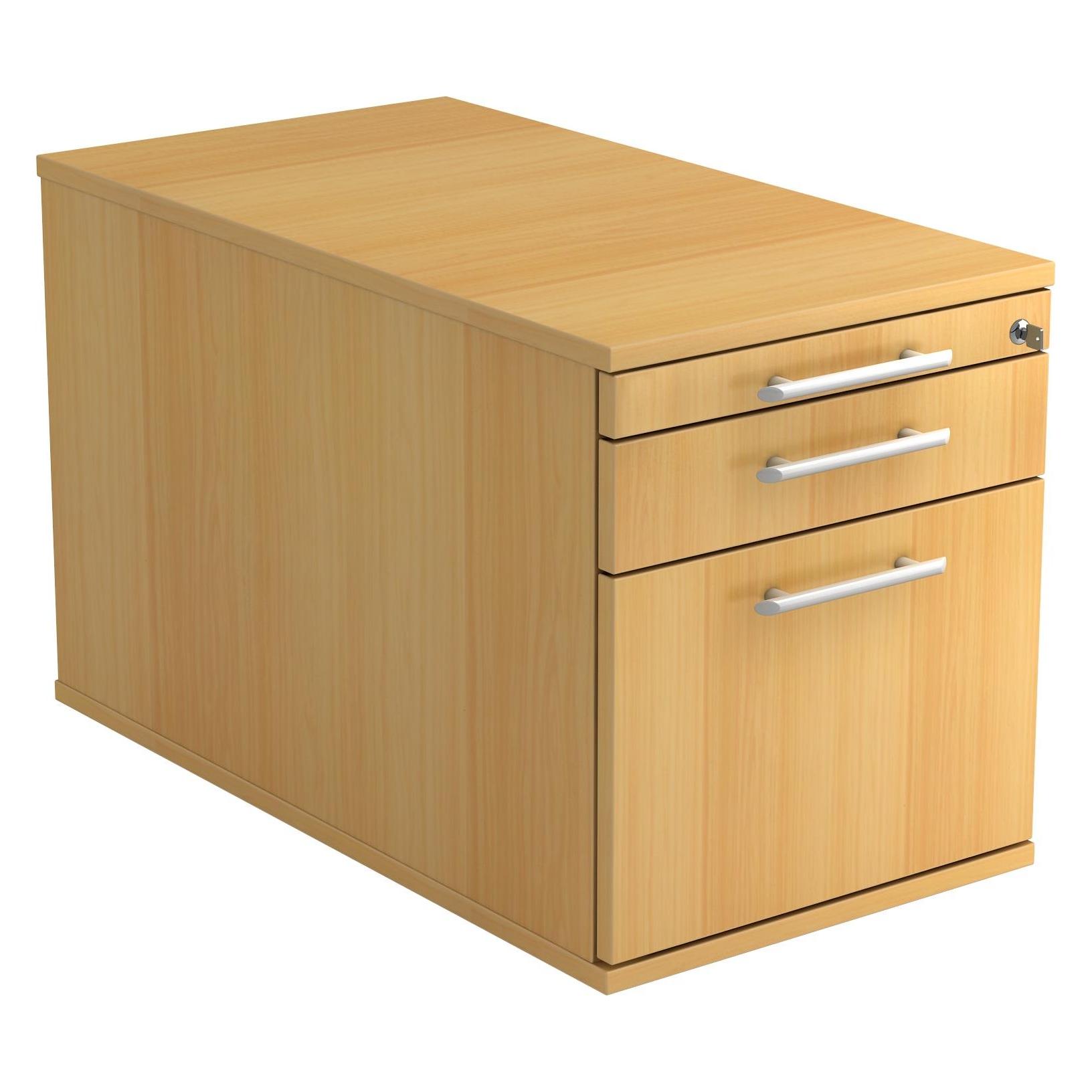 Mcbuero.de Rollcontainer 80cm 1 Schub 1 Hängeregistratur Schloss Relin