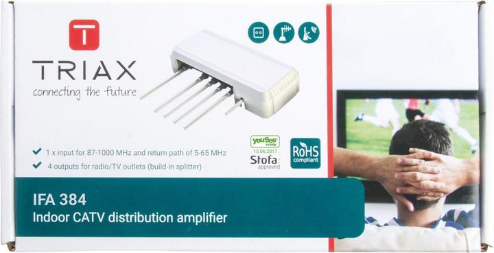 Immagine prodotto Triax Amplificatore IFA 384, 4 uscite, YouSee Ready e approvato da Stofa (Amplificatore)