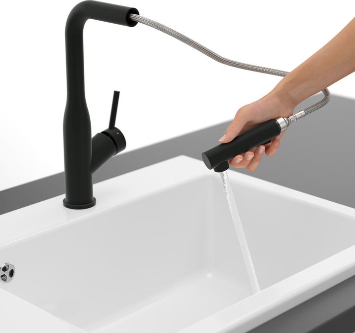 Actual product image Villeroy & Boch Subway Style Shower kitchen tap, stainless steel