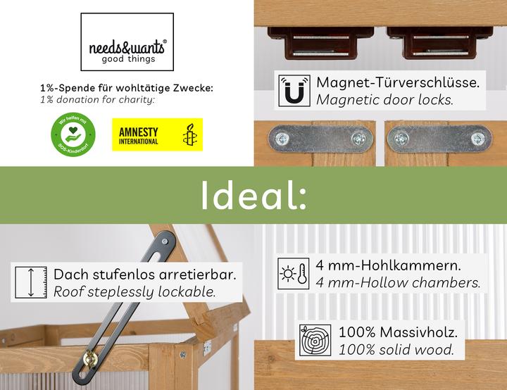 Produktbild Needs&Wants Mini-Gewächshaus "Framy2", Tanne