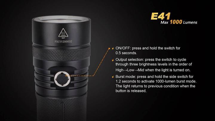 Actual product image Fenix E41 (11.60 cm, 1000 lm)