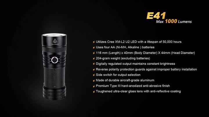 Actual product image Fenix E41 (11.60 cm, 1000 lm)