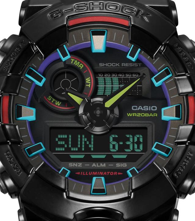 Immagine prodotto Casio GA-700RGB-1AER (Cronografo, Orologio digitale, 53 mm)