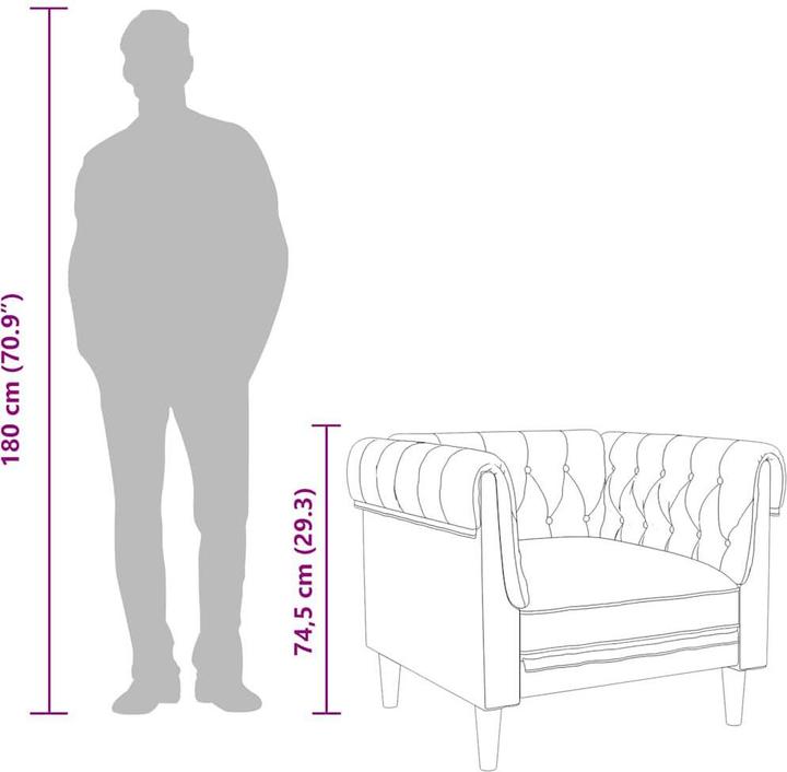 Produktbild vidaXL Chesterfield Sessel