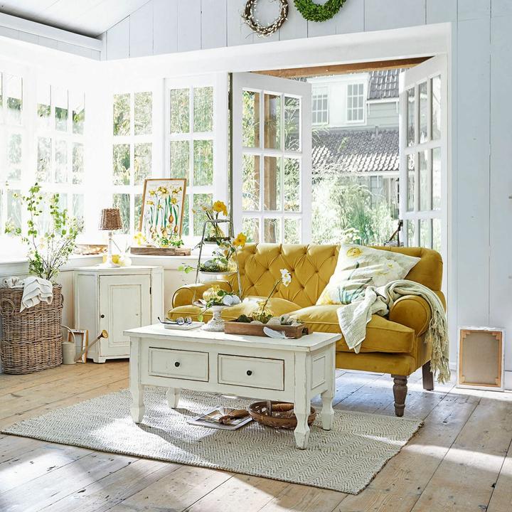 Actual product image Loberon Carme sofa yellow