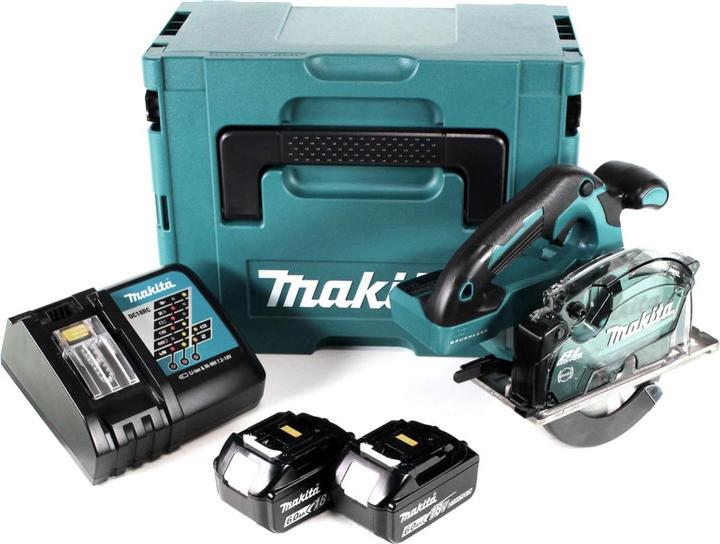 Immagine prodotto Makita DCS 553 RGJ Sega circolare per metallo a batteria 18V 150 mm Brushless + 2x Batteria 6.0Ah +