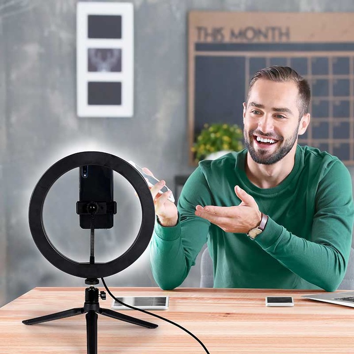 Image du produit Grundig Anneau lumineux pour selfie 120 LED, 25cm