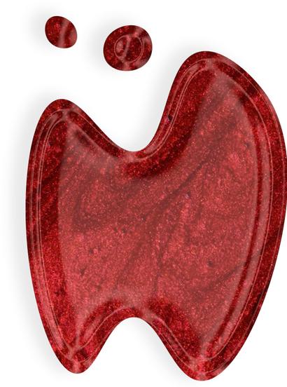 Actual product image CND Shellac UV Nail Polish Dragon Slay All Day No. 482 Red Shimmer (No. 482 Red shimmer, UV gel varnish)