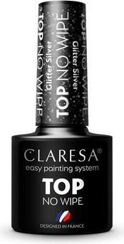 Claresa Top Shine No Wipe (Glitter, Silver, Vernis semi-permanent)