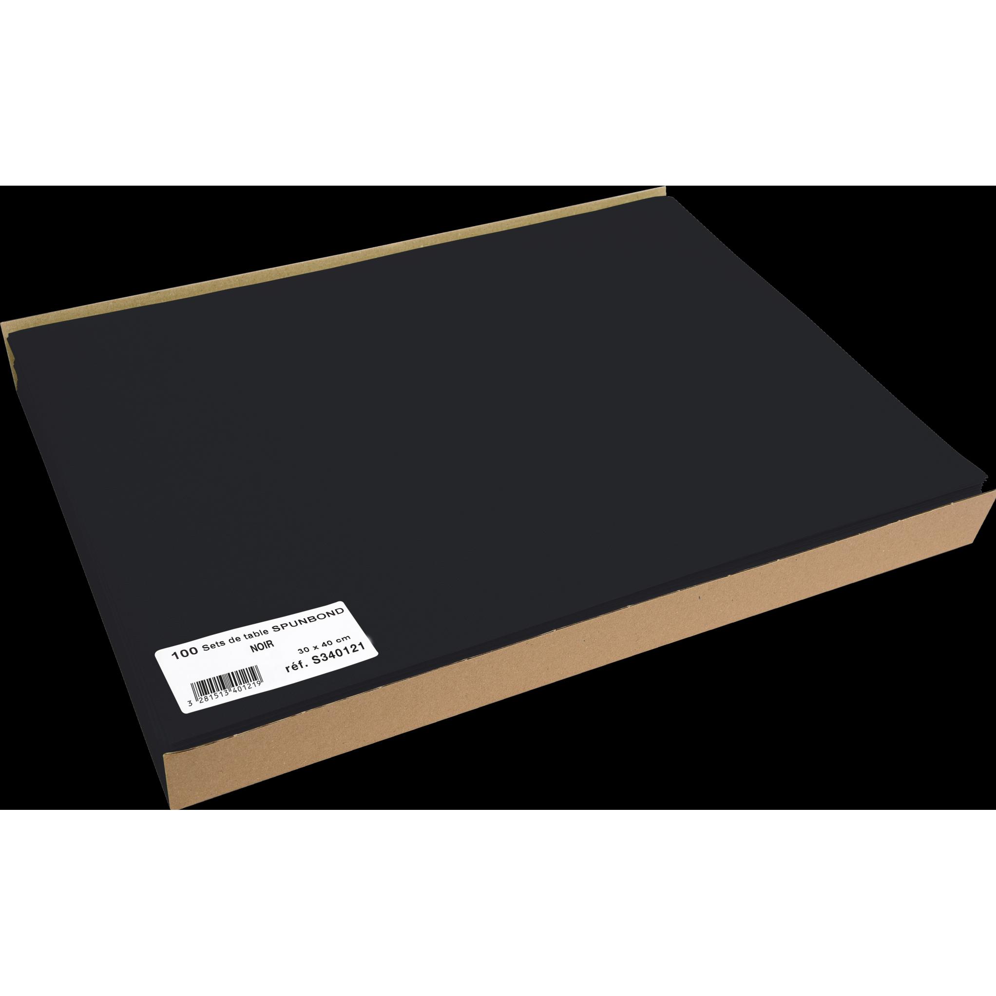 Thumbnail - PROnappe, Tischset, Einweg-Tischset Spunbond, 400 x 300 mm, schwarz (100 x, 30 x 40 cm)