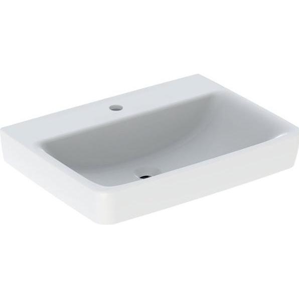 Geberit, Waschbecken, Renova Plan, Waschtisch, 65x48 cm, 1 Hahnloch, ohne Überlauf, 501641 (480 mm, 650 mm)