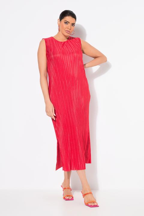 Image du produit Ulla Popken Robe midi plissée, sans manches, décolleté rond (60)