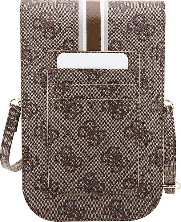 Immagine prodotto Guess Borsa telefonica con strisce stampate in PU 4G - marrone
