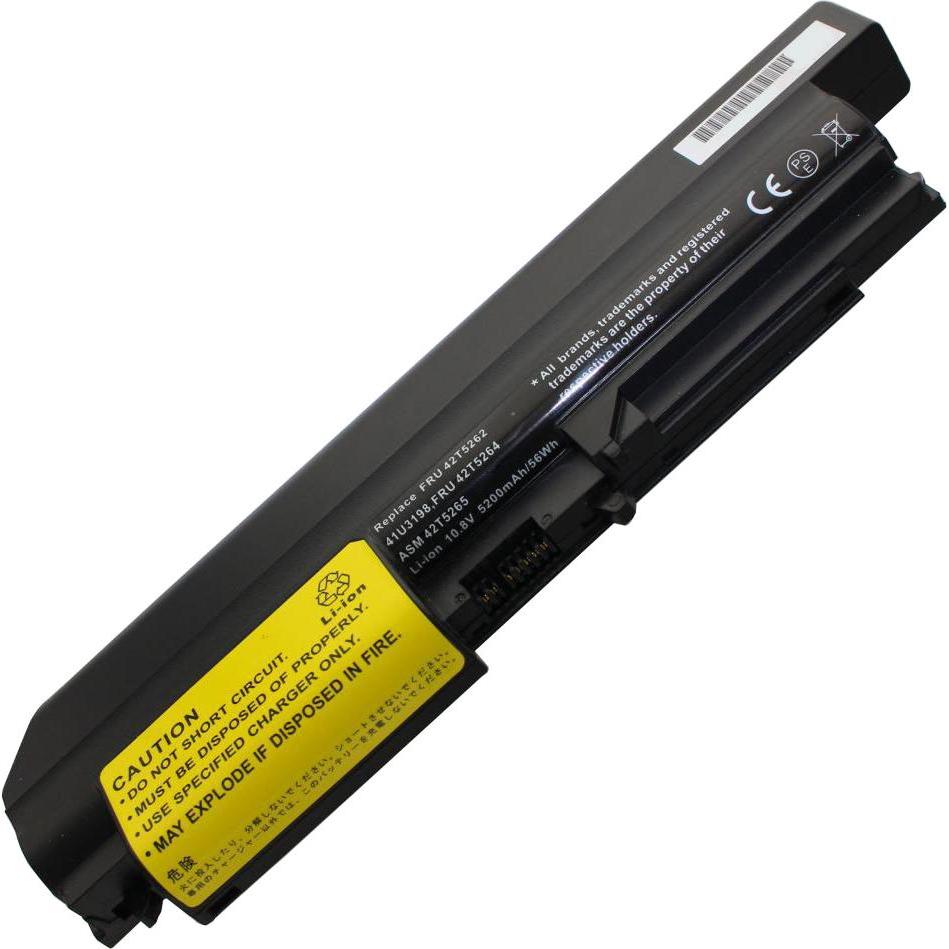 Lenovo Akku Thinkpad R61 Serie, R400 Serie, T61 Serie (6 Zellen, 5200 mAh), Notebook Akku