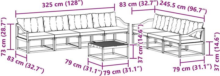 Produktbild vidaXL Outdoor-Sofa