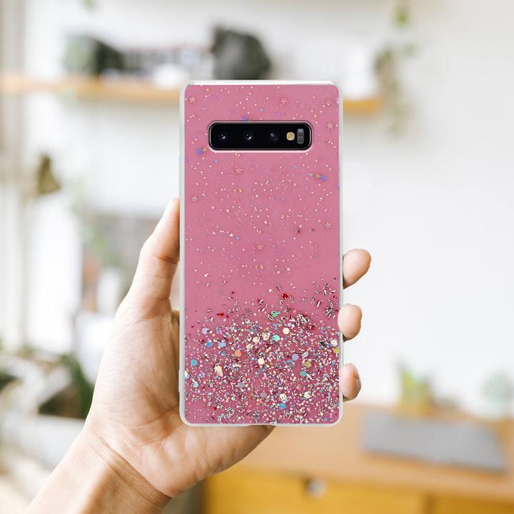 Actual product image Cadorabo TPU cover sparkling glitter (Samsung Galaxy S10)