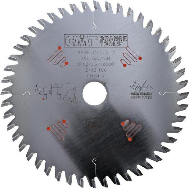 Cmt, Lama, Rundsavklinge 160X2,2X20Mm Z48 Tf Chrom