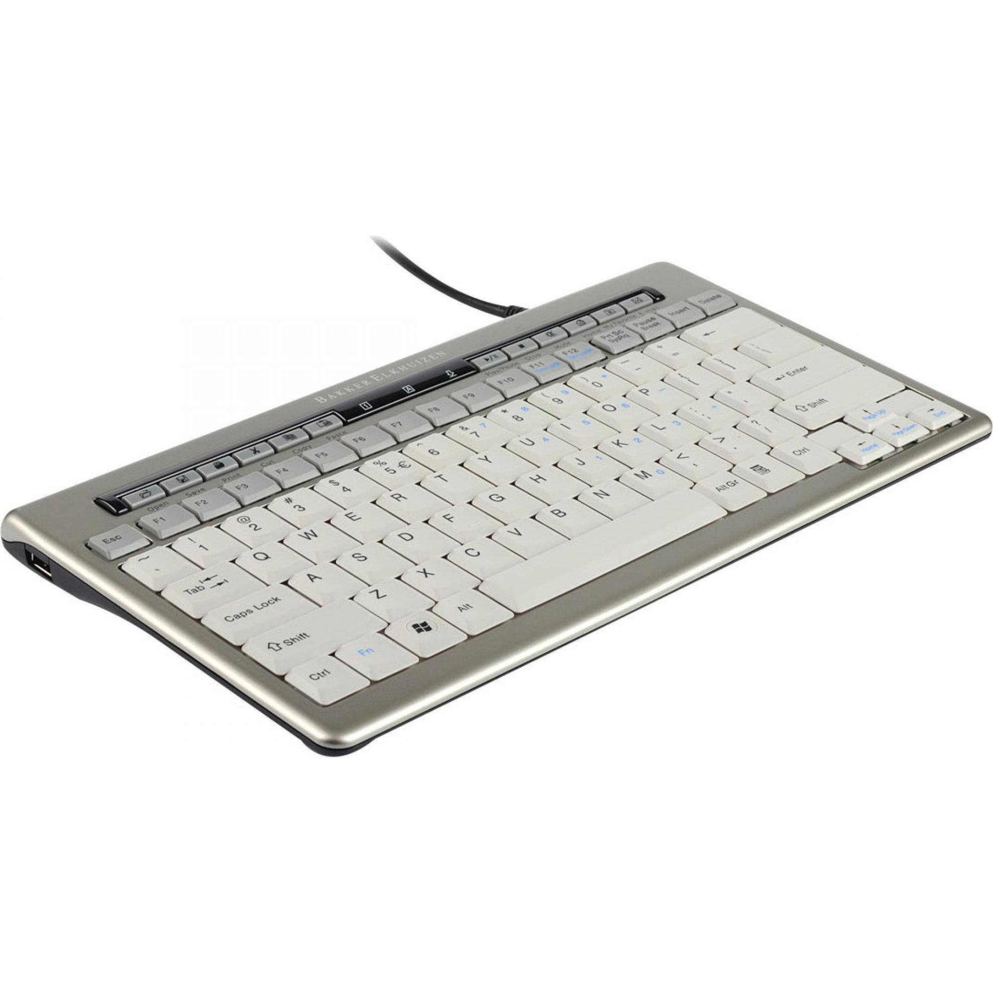 Bakker Elkhuizen S-board 840 Design (DE, Kabelgebunden), Tastatur, Grau