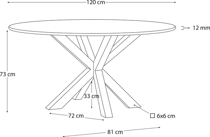 Actual product image Kave Home Argo (119 x 119 x 76 cm)