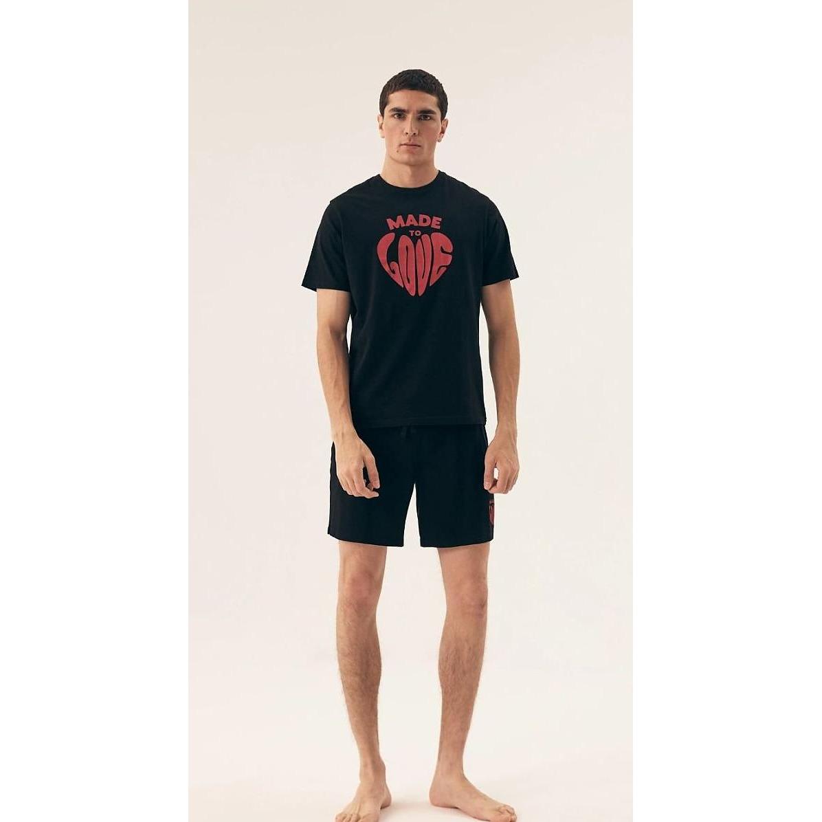 Henderson, Herren, Pyjama, Pyjama, Schwarz, (M)