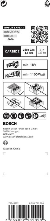 Image du produit Bosch Professional Zubehör Lame de scie sabre EXPERT 'Hollow Brick' S 1543 HM, 3 pièces